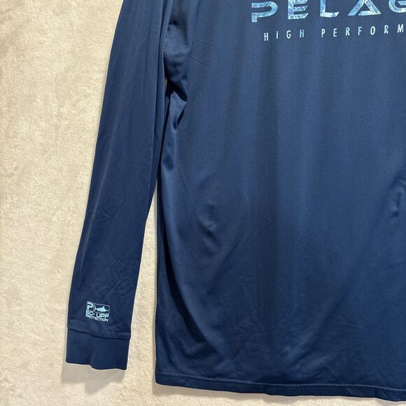 Pelagic Shirt Mens XL Blue Long Sleeve Fishing AquaTek Active Performance UPF50+ - Picture 10 of 15